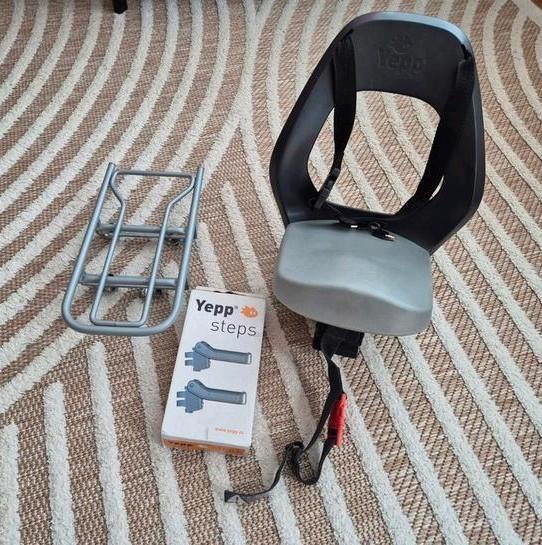 Yepp Junior fietszitje - complete set, Fietsen en Brommers, Fietsaccessoires | Fietsstoeltjes, Gebruikt, Ophalen of Verzenden