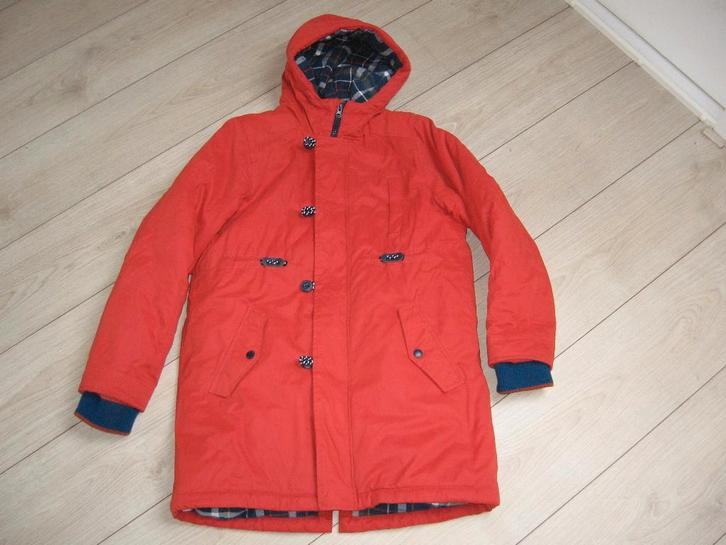 Fleurige J/M half lange winter ski jas 158 €9.00 Fribo ., Kinderen en Baby's, Kinderkleding | Maat 158, Zo goed als nieuw, Jongen of Meisje