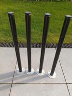 4 zwarte tafelpoten, Huis en Inrichting, Ophalen, Rond, 50 tot 100 cm, 50 tot 100 cm