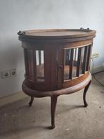 Drankkastje - vitrinekast met dienblad, Huis en Inrichting, Kasten | Vitrinekasten, Ophalen, Vintage, 50 tot 100 cm, Zo goed als nieuw