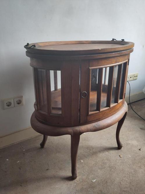 Drankkastje - vitrinekast met dienblad, Huis en Inrichting, Kasten | Vitrinekasten, Zo goed als nieuw, Minder dan 100 cm, 50 tot 100 cm