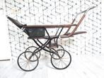 antieke victoriaanse duo wandelwagen kinderwagen, Antiek en Kunst, Ophalen of Verzenden