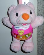 Roze baby beertje met licht, muziek / liedjes VTECH, Ophalen of Verzenden, Zo goed als nieuw, 6 maanden tot 2 jaar