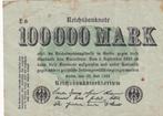 Duitsland 100.000 mark 25-7-1923, Postzegels en Munten, Bankbiljetten | Europa | Niet-Eurobiljetten, Verzenden, Duitsland, Los biljet