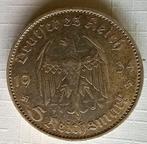 5 Reichsmark 1934 met garnizoenskerk Potsdam, Ophalen, Duitsland, Losse munt, Zilver