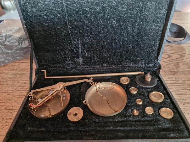 Antieke goud weegschaal, Antiek en Kunst, Antiek | Goud en Zilver, Goud, Zilver, Ophalen of Verzenden