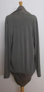 Apart lang groenachtig iets suede look vest van Elsewhere! L, Verzenden, Maat 42/44 (L), Zo goed als nieuw, Lange mouw