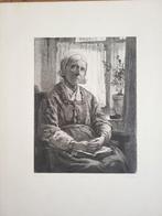 Litho Vrouw in Meditatie J.J. Mesker naar G. Henkes 1838, Ophalen of Verzenden