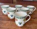 Villeroy & boch french garden 6 mokken/bekers 300ml, Ophalen of Verzenden, Zo goed als nieuw, Overige stijlen, Kop(pen) en/of Schotel(s)