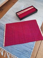 Bamboe placemats knalroze, Huis en Inrichting, Keuken | Textiel, Ophalen of Verzenden, Zo goed als nieuw, Roze, Placemat