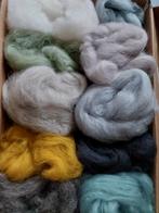 10 kleurtjes vilt wol merino gekaard 200 gram laatste pakket, Nieuw, Wolvilt, Los Vilt, Ophalen of Verzenden