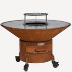 Cortenstaal plancha BBQ Lounge model 100CM handgemaakt in NL, Ophalen of Verzenden, Nieuw, WELDED, Met accessoires