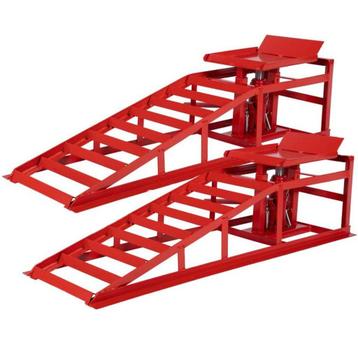 Oprijbrug / autobok met ingebouwde krik 2 ton (set) GRATIS V beschikbaar voor biedingen