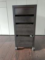 Zwarte ladekast op wieltjes Ikea Micke, Huis en Inrichting, Kasten | Ladekasten, Minder dan 50 cm, Gebruikt, Ophalen of Verzenden