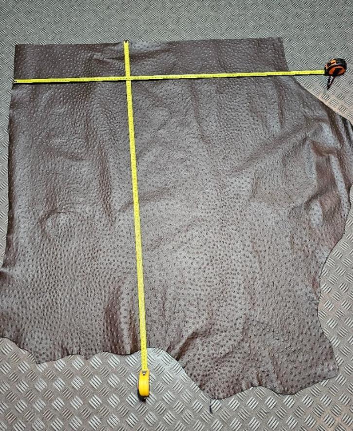 Rund - Leer Deep-Brown(Zie omschrijving!), Hobby en Vrije tijd, Stoffen en Lappen, Nieuw, Leer of Kunstleer, 30 tot 120 cm, 30 tot 200 cm