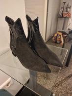 Nieuw zwart suede met lakleer enkellaarsjes merk MarianMmt37, Zwart, Lage of Enkellaarzen, Nieuw, Ophalen of Verzenden