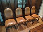 RAC_eettafel stoelen (schapenleer), Ophalen of Verzenden, Gebruikt, Overige kleuren, Schapenleer en Frans eikenhout