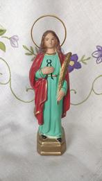 924  Beeldje van de Heilige Apolonia - gips, Ophalen of Verzenden, Zo goed als nieuw, Beeld(je), Christendom | Katholiek