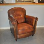 Vintage schapenleren fauteuil van Joris, Ophalen, Gebruikt, 75 tot 100 cm, Leer