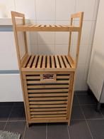 Nieuwe bamboe wasmand met rek, Huis en Inrichting, Badkamer | Badkamermeubels, Ophalen, Minder dan 50 cm, Overige typen, Nieuw