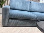 ZGAN Ribstof Hoekbank - Grijs - 295 x 160 / NU €600, Ophalen, 250 tot 300 cm, Hoekbank, Zo goed als nieuw