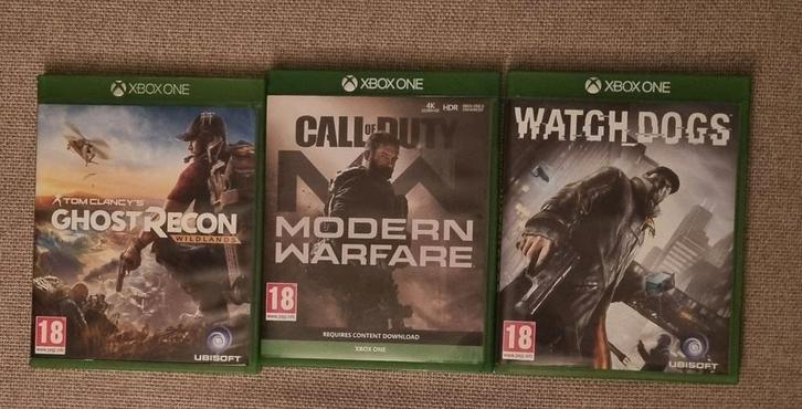 2 Xbox One Games - Ghost Recon, Watch Dogs, Spelcomputers en Games, Games | Xbox One, Gebruikt, Shooter, 1 speler, Vanaf 18 jaar