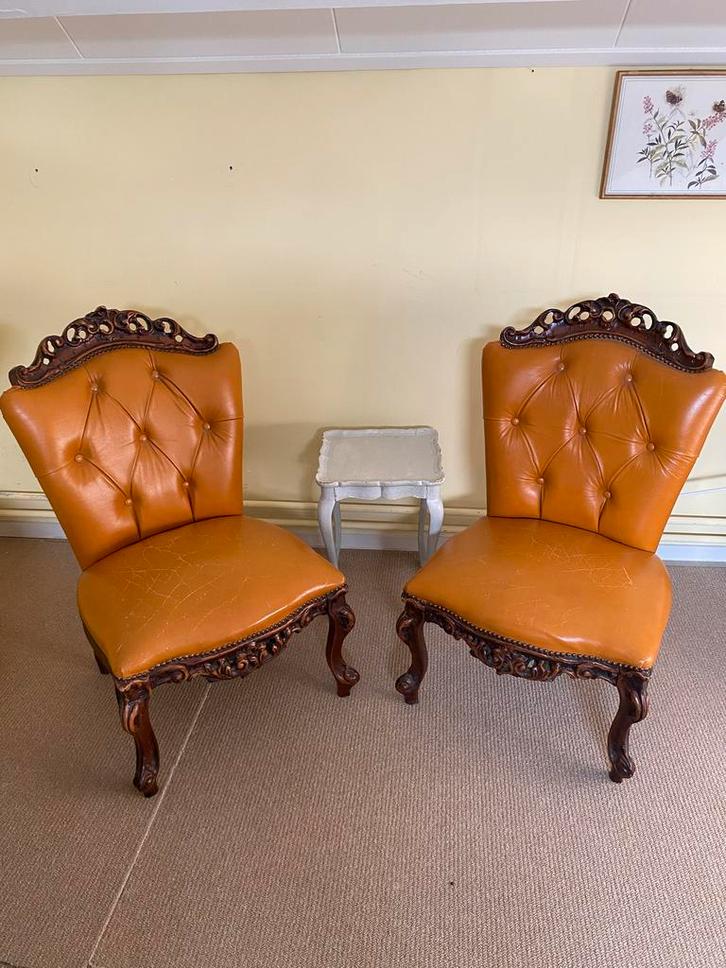 2 Barokke zetels, Antiek en Kunst, Antiek | Meubels | Stoelen en Banken, Ophalen