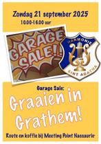 Garagesale/rommelmarkt zondag in Grathem 10-16, Diversen, Rommelmarktspullen, Ophalen of Verzenden
