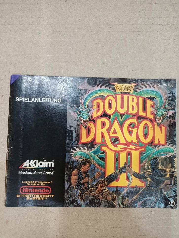 Double Dragon III Handleiding NES, Spelcomputers en Games, Games | Nintendo NES, Gebruikt, Vechten, 2 spelers, Vanaf 12 jaar, Eén computer
