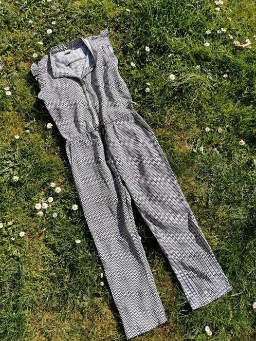 Jumpsuit Indian blue jeans mt140 zwart/lichtgeel, Kinderen en Baby's, Kinderkleding | Overige, Zo goed als nieuw, Meisje, Ophalen of Verzenden