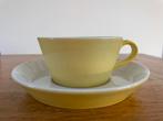 Arzberg Tric theekop met schotel, geel, in mooie staat, Huis en Inrichting, Keuken | Servies, Ophalen, Zo goed als nieuw, Overige stijlen