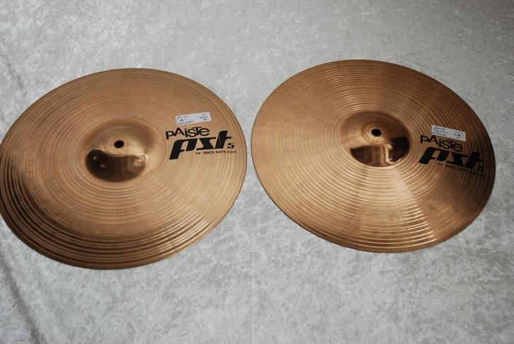 Paiste PST-5 hihat bekkens Rock 1050/1309gr 14 inch, Muziek en Instrumenten, Instrumenten | Onderdelen, Gebruikt, Drums of Percussie