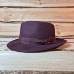 Stetson Fedora Haarvilt - Bogart Penn Style - Nieuwstaat, Stetson, Hoed, Ophalen of Verzenden, 57 cm (M, 7⅛ inch) of minder
