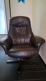 Leren Relaxfauteuil - Verstelbare Rugleuning, Ophalen