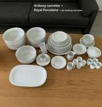 Arzberg cannelee + Royal Porcelaine = als, effen wit ribbels, Ophalen of Verzenden, Zo goed als nieuw, Bord(en), Effen