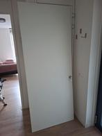 Witte stompe binnendeur, Gebruikt, 80 tot 100 cm, 215 cm of meer, Binnendeur