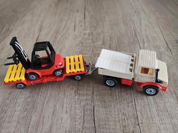Siku Mercedes Unimog dieplader 2522 uit de jaren 90, Verzamelen, Speelgoed, Zo goed als nieuw, Ophalen of Verzenden