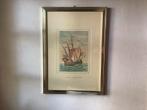Gravure Navire Marchand, Antiek en Kunst, Ophalen of Verzenden