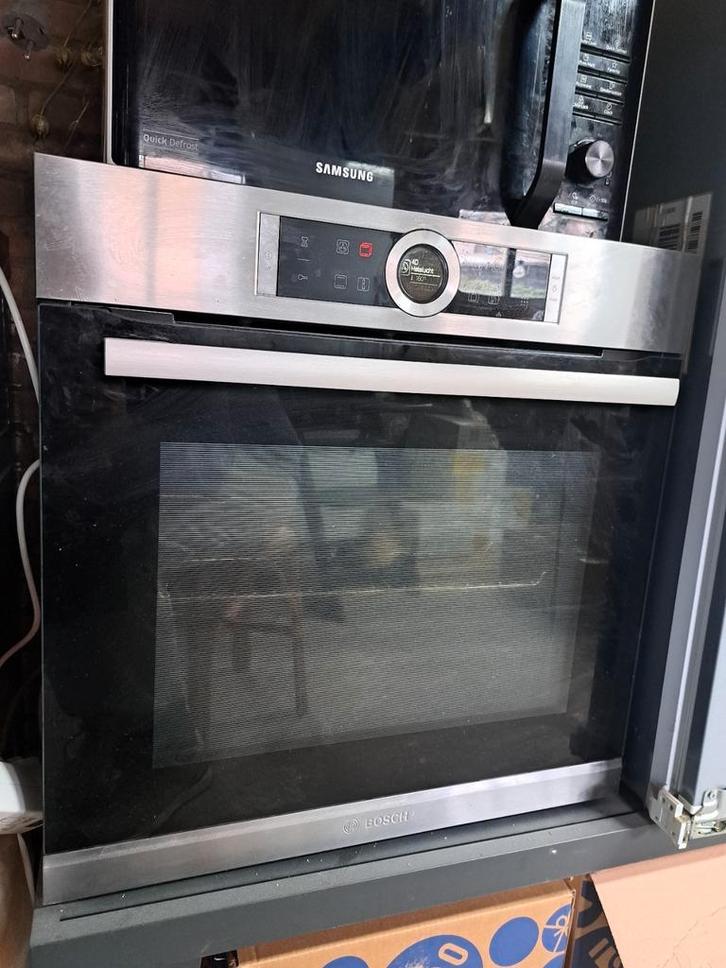 RVS BOSCH  oven, Witgoed en Apparatuur, Ovens, Zo goed als nieuw, 45 tot 60 cm, Ophalen