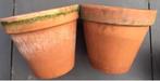 Diverse maten terracotta oude en nieuwe potten bloempotten, Tuin, Terracotta, Rond, Gebruikt