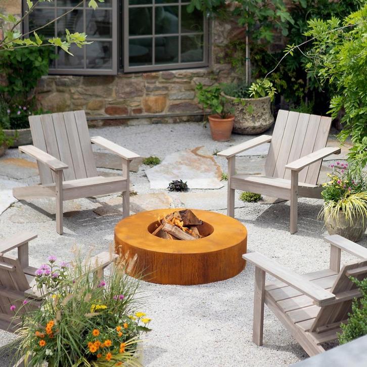Firepit cortenstaal, Tuin en Terras, Vuurkorven, Nieuw, Vuurkorf, Ophalen of Verzenden