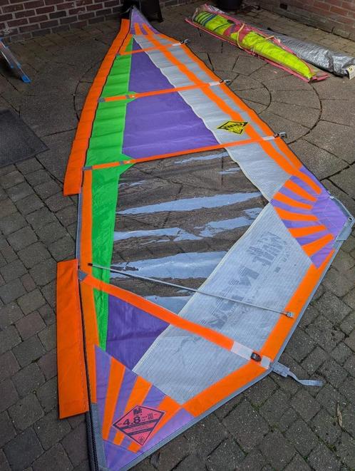 NPU Sails 4.8 m² windsurf zeil – camberzeil met tas, Watersport en Boten, Windsurfen, Gebruikt, Zeil, Met draagtas, Minder dan 5 m²
