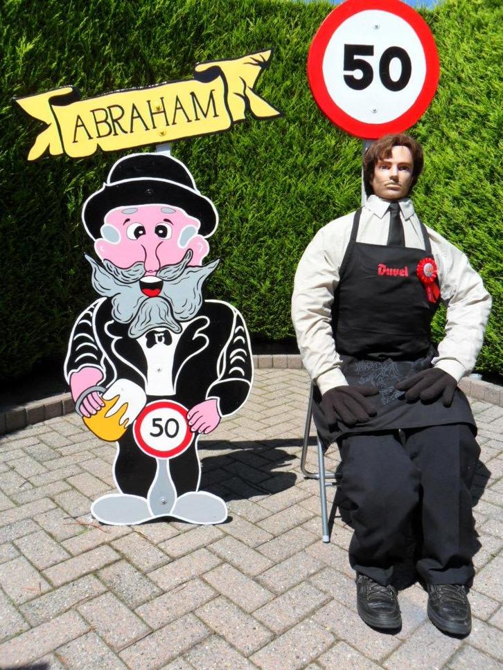 50 verjaardag feest set 3 deel Abraham verrassing., Hobby en Vrije tijd, Feestartikelen | Verhuur, Zo goed als nieuw, Abraham of Sarah