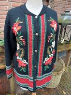 Laura Ashley Noors Vest Wol Maat 40 42 wollen borduur, Kleding | Dames, Zwart, Maat 42/44 (L), Ophalen of Verzenden, Zo goed als nieuw