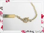 16552 Nieuw! 18k gouden kinderarmbandje met klavertje vier, Ophalen of Verzenden, Nieuw, Goud, Goud
