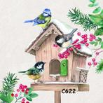 Servetten decoupage/bullet journal – vogelhuis meesjes C622, Verzenden, Nieuw, Materiaal