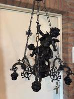 Antieke kroonluchter met engelen, Antiek en Kunst, Antiek | Lampen, Ophalen of Verzenden
