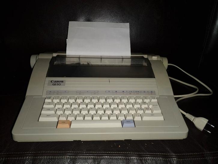 Te koop: Canon QS 50 elektronische schrijfmachine (werkend!), Diversen, Typemachines, Zo goed als nieuw, Ophalen