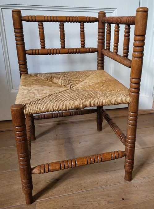 Houten hoek / telefoon stoeltje, Antiek en Kunst, Antiek | Meubels | Stoelen en Banken, Ophalen of Verzenden