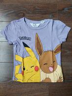 Als nieuw! Pokemon shirtje Pikachu Evee lila paars 110/116, Meisje, H&M, Nieuw, Ophalen of Verzenden